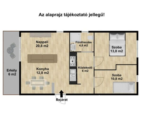 Modern életstílus Kiskunmajsán – erkélyes tégla lakás eladó!